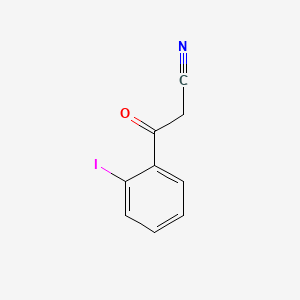 3-(2-Iodophenyl)-3-oxopropanenitrile chemical structure (CAS 158387-19-0)