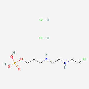 3-((2-((2-Chloroethyl)amino)ethyl)amino)propyl dihydrogen phosphate dihydrochloride chemical structure (CAS 158401-51-5)
