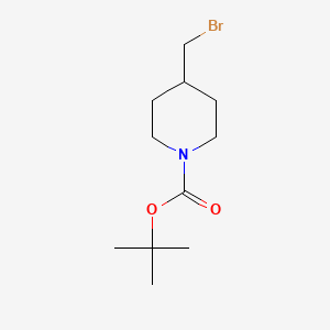 tert-Butyl 4-(bromomethyl)piperidine-1-carboxylate chemical structure (CAS 158407-04-6)