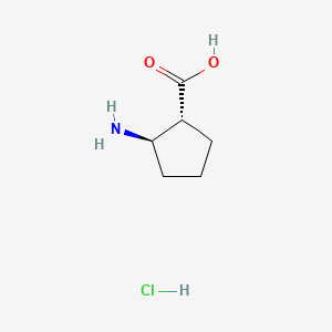 (1R,2R)-2-Aminocyclopentanecarboxylic acid hydrochloride chemical structure (CAS 158414-44-9)