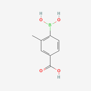 4-Borono-3-methylbenzoic acid chemical structure (CAS 158429-66-4)