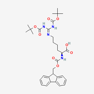 Fmoc-homoArg(Boc)2-OH chemical structure (CAS 158478-81-0)