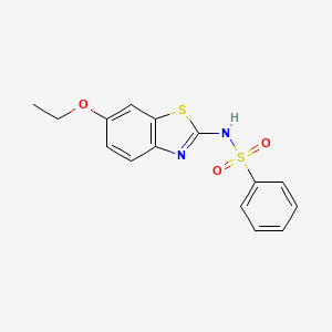 N-(6-Ethoxy-2-benzothiazolyl)benzenesulfonamide chemical structure (CAS 15850-94-9)