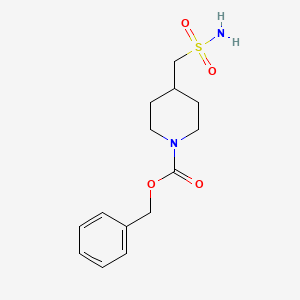 Benzyl 4-(sulfamoylmethyl)piperidine-1-carboxylate chemical structure (CAS 1585225-95-1)