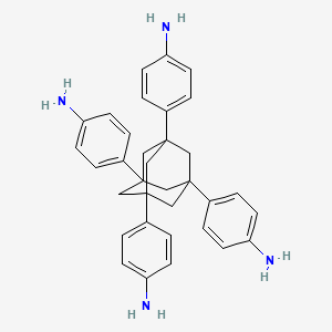 4,4,4,4-Tricyclo[3.3.1.1 ]decane-1,3,5,7-tetrayltetrakis[benzenamine] chemical structure (CAS 158562-40-4)