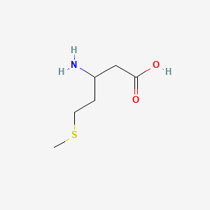 3-Amino-5-(methylthio)pentanoic acid chemical structure (CAS 158570-14-0)