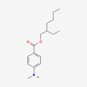 2-Ethylhexyl 4-(methylamino)benzoate chemical structure (CAS 158576-31-9)