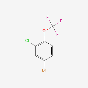 4-Bromo-2-chloro-1-(trifluoromethoxy)benzene chemical structure (CAS 158579-80-7)