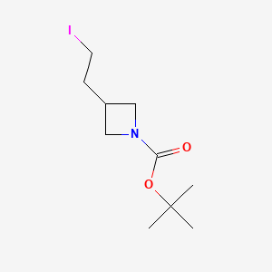 tert-Butyl 3-(2-iodoethyl)azetidine-1-carboxylate chemical structure (CAS 158602-36-9)
