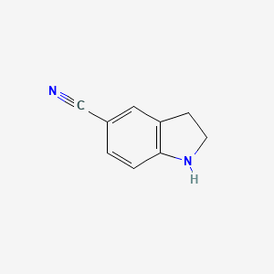 Indoline-5-carbonitrile chemical structure (CAS 15861-23-1)