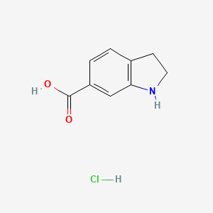 Indoline-6-carboxylic acid hydrochloride chemical structure (CAS 15861-37-7)