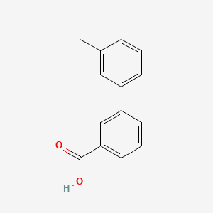 3'-Methyl[1,1'-biphenyl]-3-carboxylic acid chemical structure (CAS 158619-46-6)