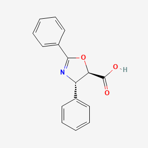 (4S,5R)-2,4-Diphenyl-4,5-dihydrooxazole-5-carboxylic acid chemical structure (CAS 158722-22-6)