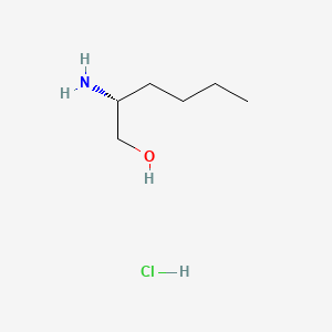 (R)-2-Aminohexan-1-ol hydrochloride chemical structure (CAS 158741-04-9)