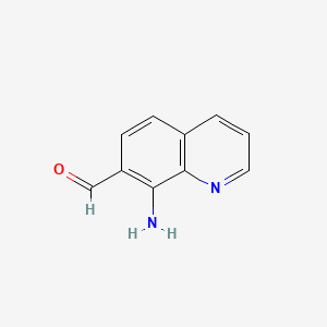 8-Aminoquinoline-7-carbaldehyde chemical structure (CAS 158753-17-4)