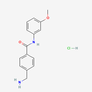 4-(Aminomethyl)-N-(3-methoxyphenyl)benzamide hydrochloride chemical structure (CAS 1588298-00-3)