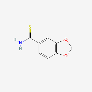 Benzo[d][1,3]dioxole-5-carbothioamide chemical structure (CAS 15884-65-8)