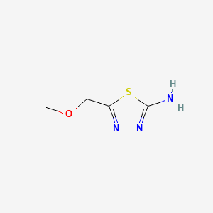 5-(Methoxymethyl)-1,3,4-thiadiazol-2-amine chemical structure (CAS 15884-86-3)