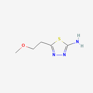 5-(2-Methoxyethyl)-1,3,4-thiadiazol-2-amine chemical structure (CAS 15884-90-9)