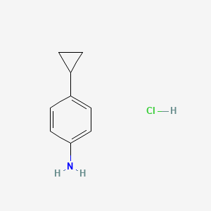 4-Cyclopropylaniline hydrochloride chemical structure (CAS 1588440-94-1)