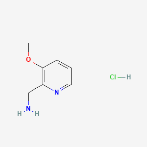 (3-Methoxypyridin-2-yl)methanamine hydrochloride chemical structure (CAS 1588441-00-2)