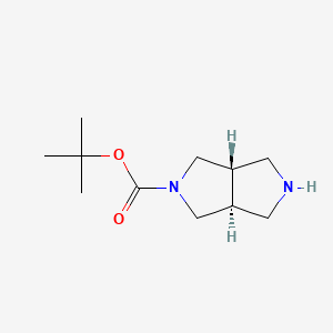 tert-Butyl (3aS,6aS)-hexahydropyrrolo[3,4-c]pyrrole-2(1H)-carboxylate chemical structure (CAS 1588507-42-9)