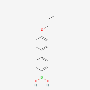 (4'-Butoxy-[1,1'-biphenyl]-4-yl)boronic acid chemical structure (CAS 158937-24-7)