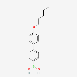 (4'-(Pentyloxy)-[1,1'-biphenyl]-4-yl)boronic acid chemical structure (CAS 158937-25-8)
