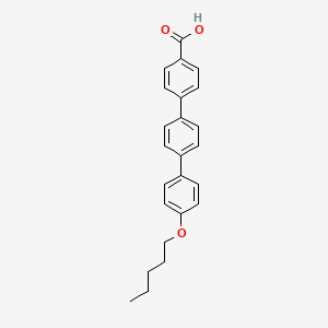4''-(Pentyloxy)-[1,1':4',1''-terphenyl]-4-carboxylic acid chemical structure (CAS 158938-08-0)