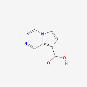 Pyrrolo[1,2-a]pyrazine-8-carboxylic acid chemical structure (CAS 158945-78-9)