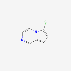 6-Chloropyrrolo[1,2-a]pyrazine chemical structure (CAS 158945-81-4)