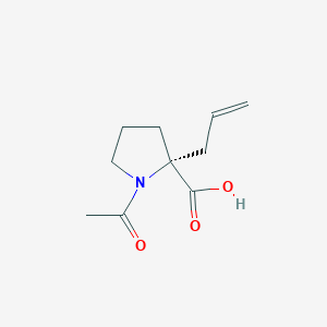 (R)-1-Acetyl-2-allylpyrrolidine-2-carboxylic acid chemical structure (CAS 1589477-26-8)