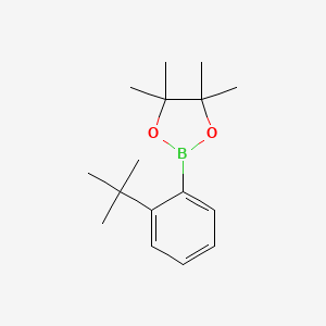 2-(2-tert-Butylphenyl)-4,4,5,5-tetramethyl-1,3,2-dioxaborolane chemical structure (CAS 1589507-60-7)