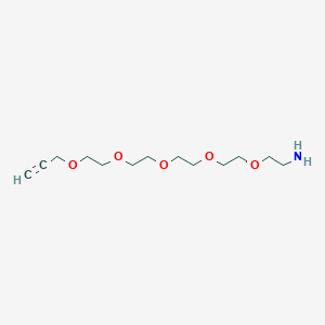 3,6,9,12,15-Pentaoxaoctadec-17-yn-1-amine chemical structure (CAS 1589522-46-2)