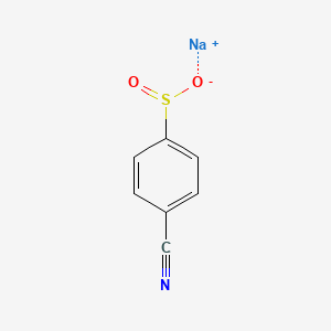 Sodium 4-cyanobenzenesulfinate chemical structure (CAS 15898-42-7)