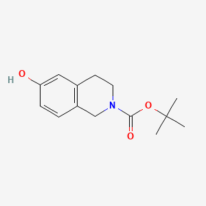 tert-Butyl 6-hydroxy-3,4-dihydroisoquinoline-2(1H)-carboxylate chemical structure (CAS 158984-83-9)