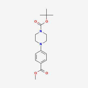 tert-Butyl 4-(4-(methoxycarbonyl)phenyl)piperazine-1-carboxylate chemical structure (CAS 158985-36-5)