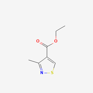 Ethyl 3-methylisothiazole-4-carboxylate chemical structure (CAS 15901-51-6)