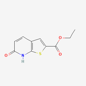 Ethyl 6-hydroxythieno[2,3-b]pyridine-2-carboxylate chemical structure (CAS 1590409-56-5)