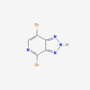 4,7-Dibromo-3H-[1,2,3]triazolo[4,5-c]pyridine chemical structure (CAS 1590410-83-5)