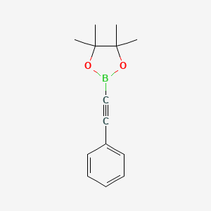 4,4,5,5-Tetramethyl-2-(phenylethynyl)-1,3,2-dioxaborolane chemical structure (CAS 159087-45-3)