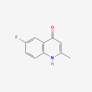 6-Fluoro-2-methylquinolin-4-ol chemical structure (CAS 15912-68-2)