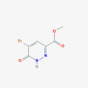 Methyl 5-bromo-6-oxo-1,6-dihydropyridazine-3-carboxylate chemical structure (CAS 1591827-38-1)
