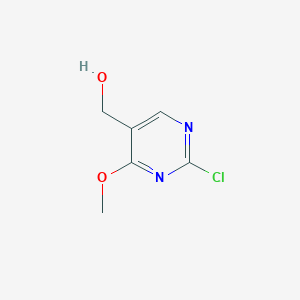(2-Chloro-4-methoxypyrimidin-5-yl)methanol chemical structure (CAS 1591828-63-5)