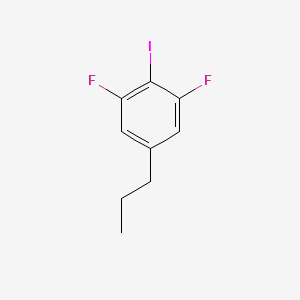 1,3-Difluoro-2-iodo-5-propylbenzene chemical structure (CAS 159255-82-0)