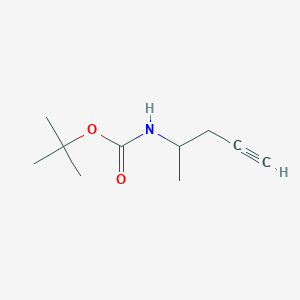 tert-Butyl pent-4-yn-2-ylcarbamate chemical structure (CAS 1592754-45-4)