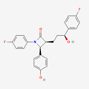 (3S,4S)-1-(4-Fluorophenyl)-3-((S)-3-(4-fluorophenyl)-3-hydroxypropyl)-4-(4-hydroxyphenyl)azetidin-2-one chemical structure (CAS 1593543-07-7)