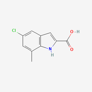 5-Chloro-7-methyl-1h-indole-2-carboxylic acid chemical structure (CAS 15936-74-0)
