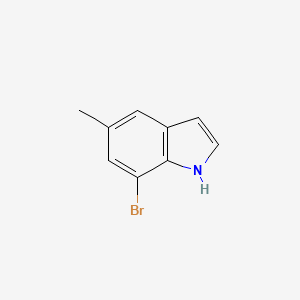 7-Bromo-5-methyl-1H-indole chemical structure (CAS 15936-79-5)