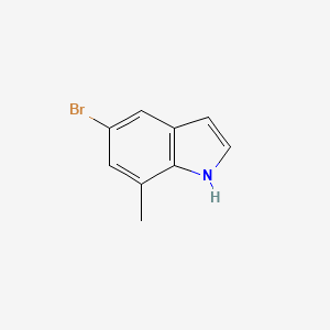 5-Bromo-7-methyl-1H-indole chemical structure (CAS 15936-81-9)